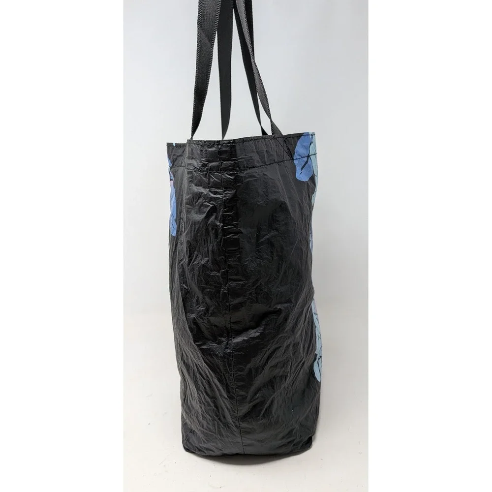 ALOHA Collection Reversible Tote Bag Mokihana Black Floral Hawaii - *READ*